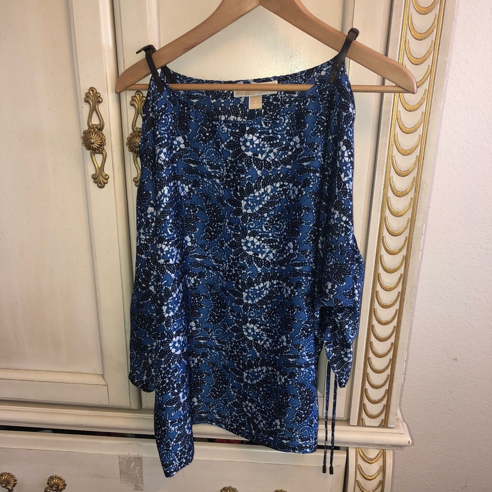 Michael kors leather straps blouse S